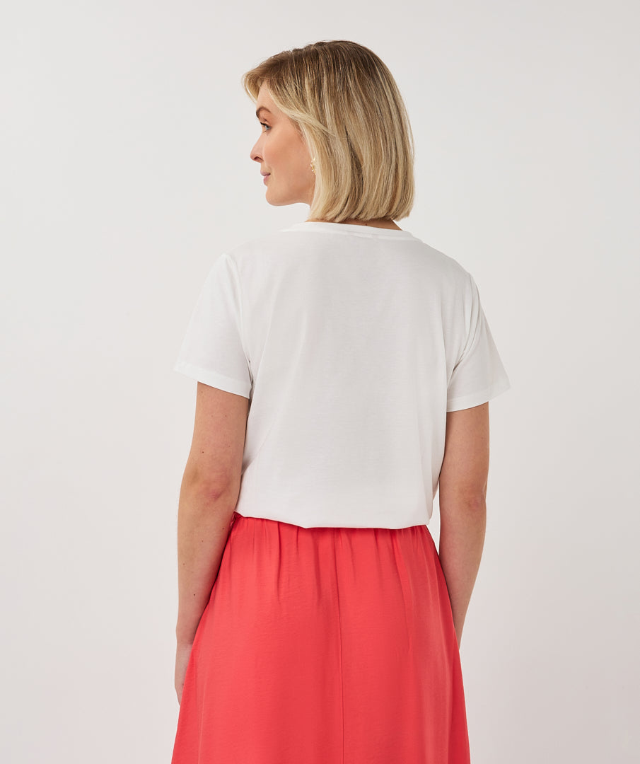 T-Shirt Esqualo 'Paris' - Off white/red