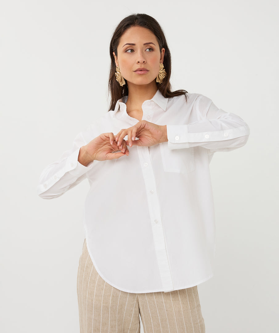 Blouse Esqualo blouse long cotton poplin