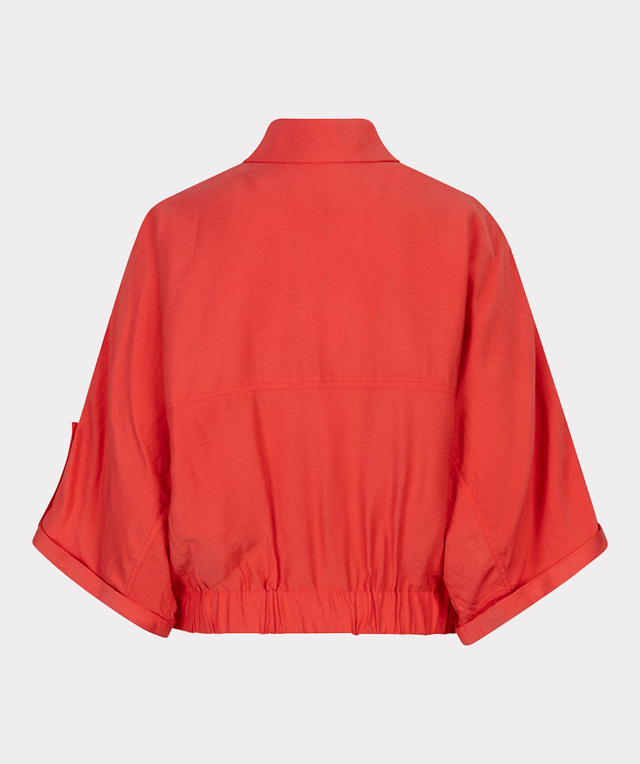 Jacket Esqualo s/slve slub - Chili red