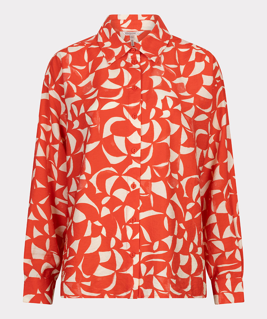 Blouse Esqualo wide scarlet graphic