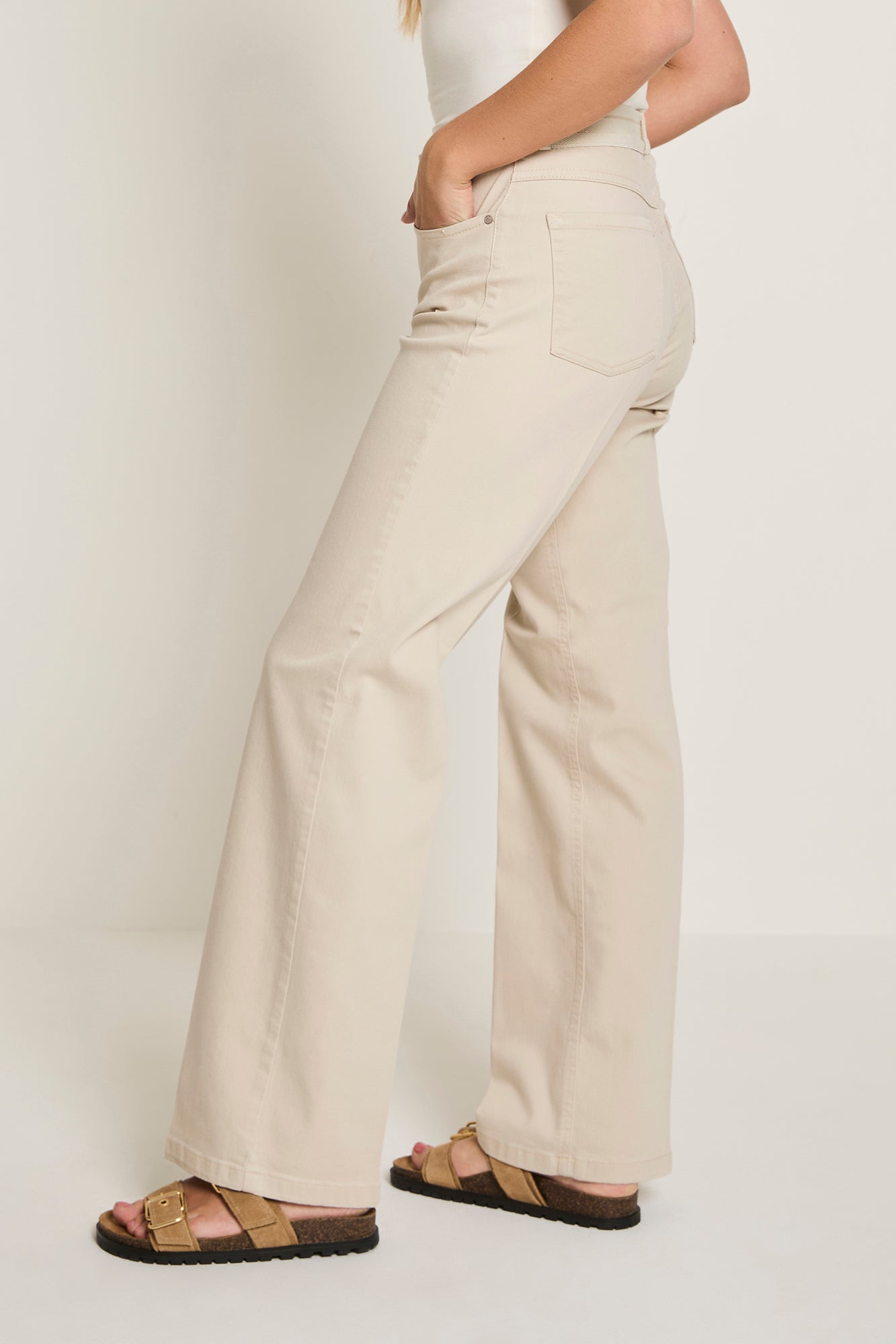 Broek Para Mi Eve (elastic) - Stone