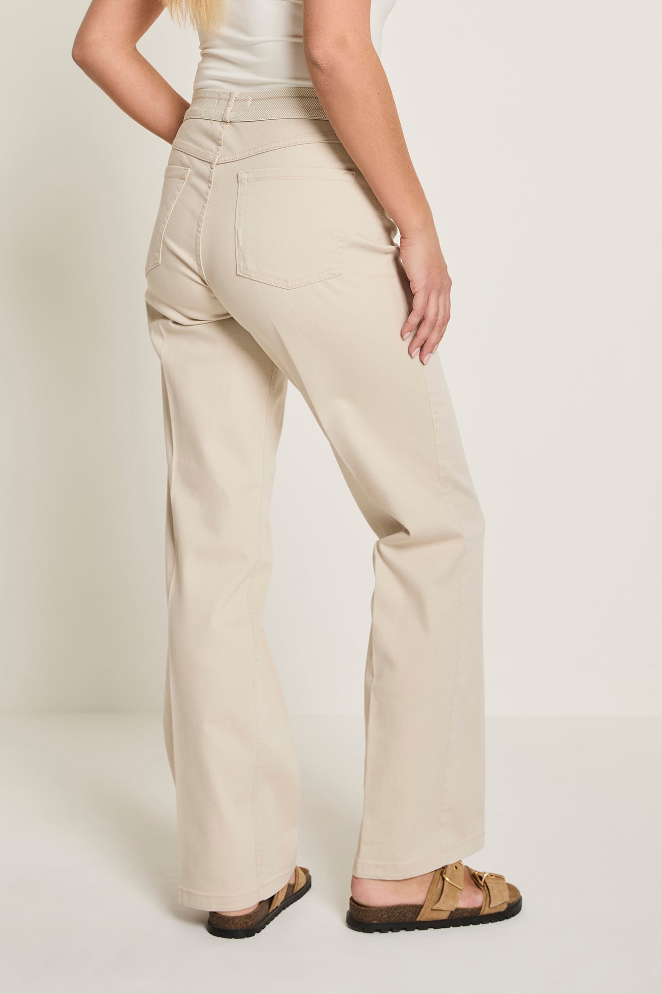 Broek Para Mi Eve (elastic) - Stone