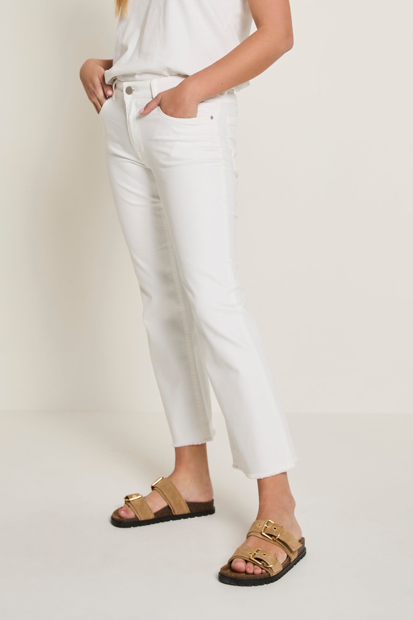 Broek Para Mi Mila (mini flare) - White