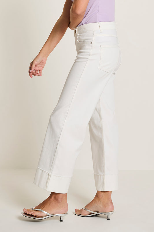 Broek Para Mi Mira (turn up) color denim - White
