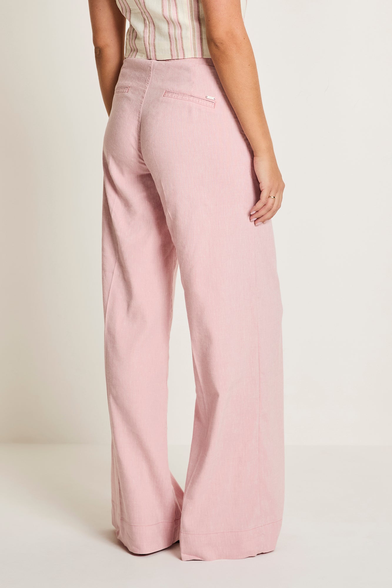 Broek Para Mi Lizzy flowy linen - Blossom pink