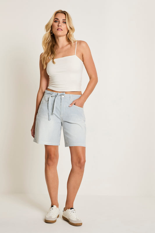 Short Para Mi summer stripes light blue