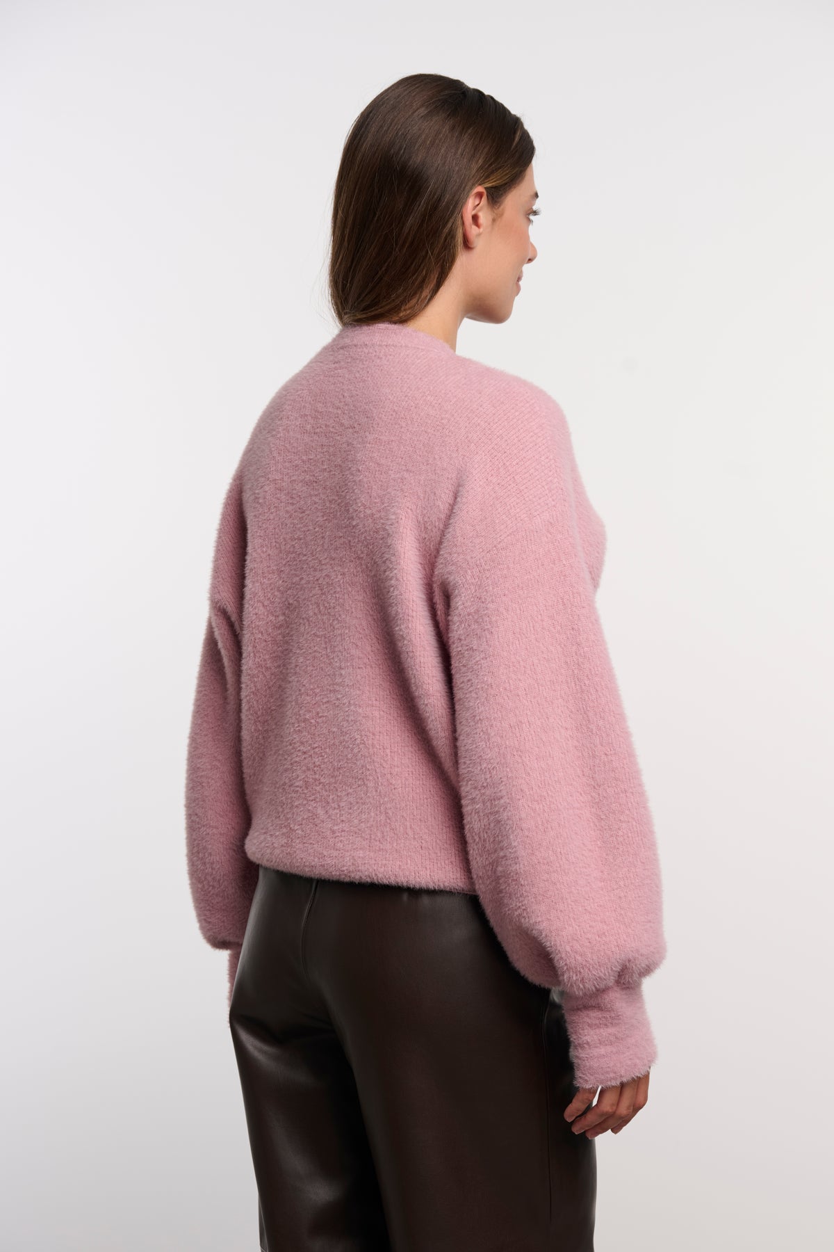 Trui Rino&Pelle round neck sweater - Dusty pink