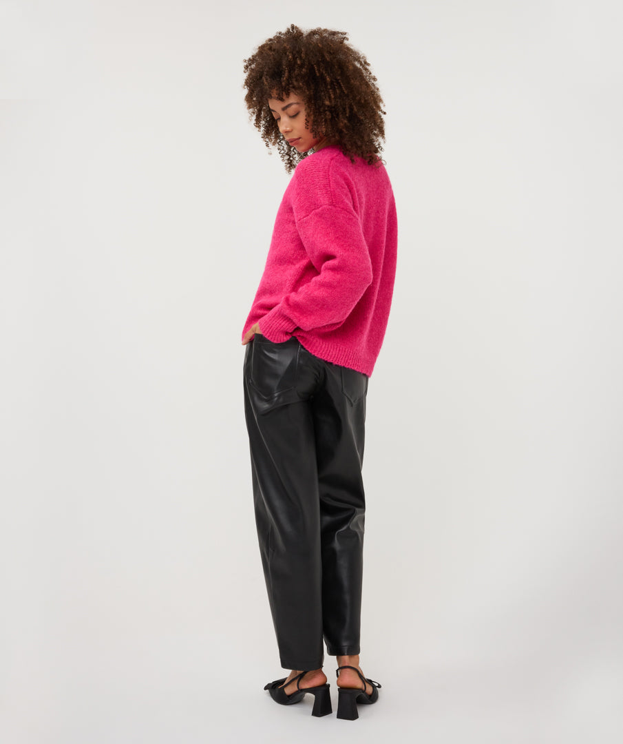 Trui Esqualo round neck - Berry