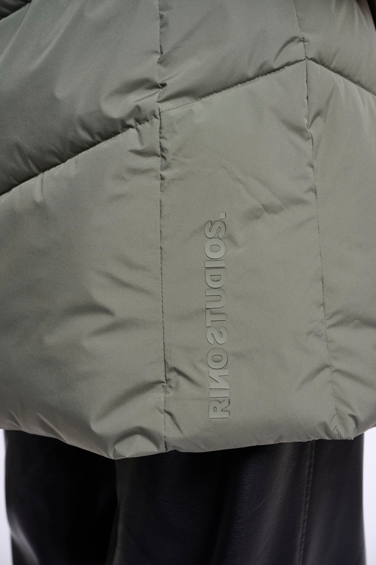 Jas Rino&Pelle Yasmina padded jacket with detachable hood - Misty basil