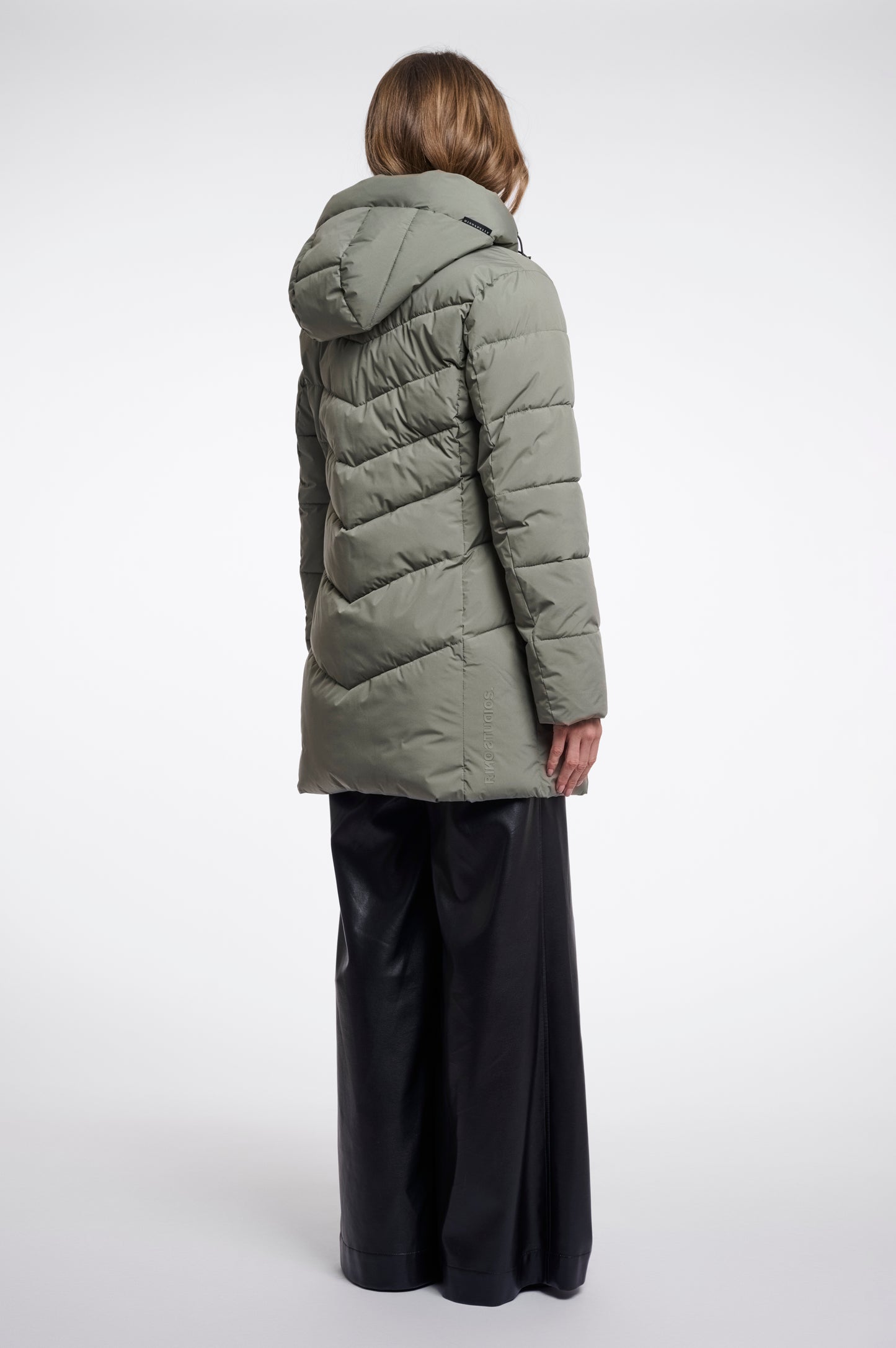 Jas Rino&Pelle Yasmina padded jacket with detachable hood - Misty basil