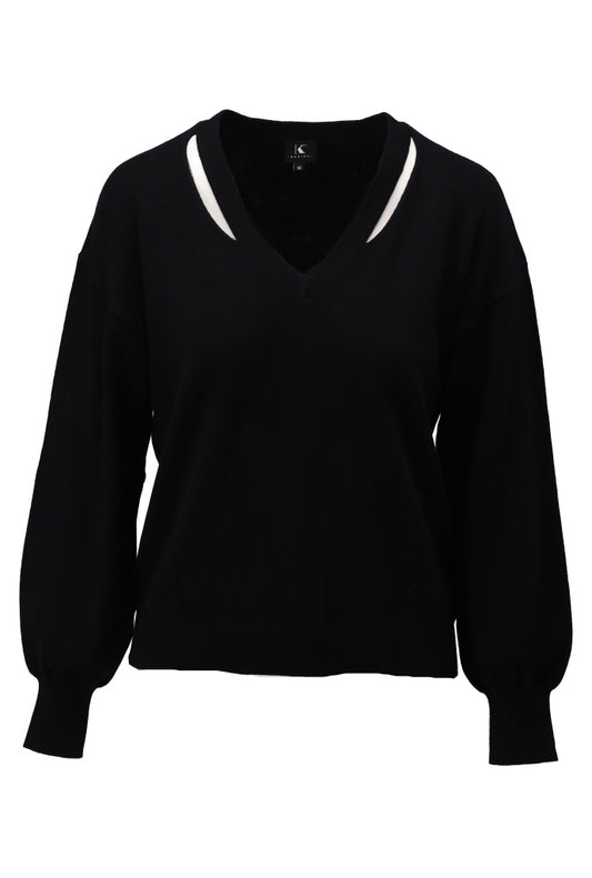 Pull K-Design B866 met speciale V-hals - Black