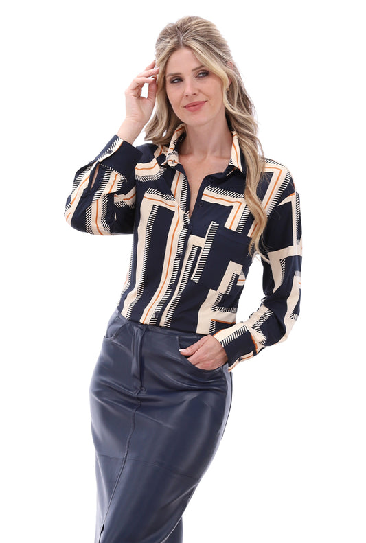 Blouse K-Design B333 met design - P053