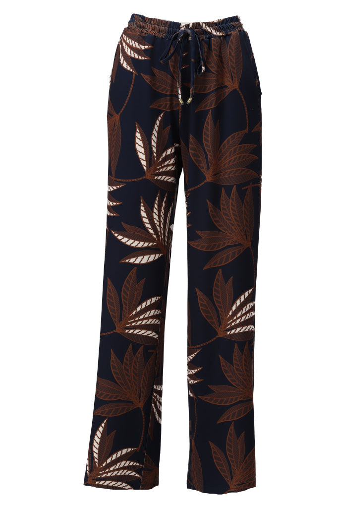 Broek K-Design D308 met botanische print P154