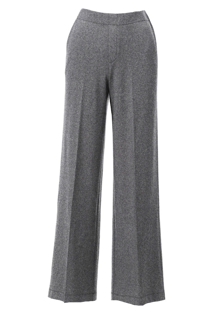 Broek Kdesign D415L broek met spikkel motief dark grey melange