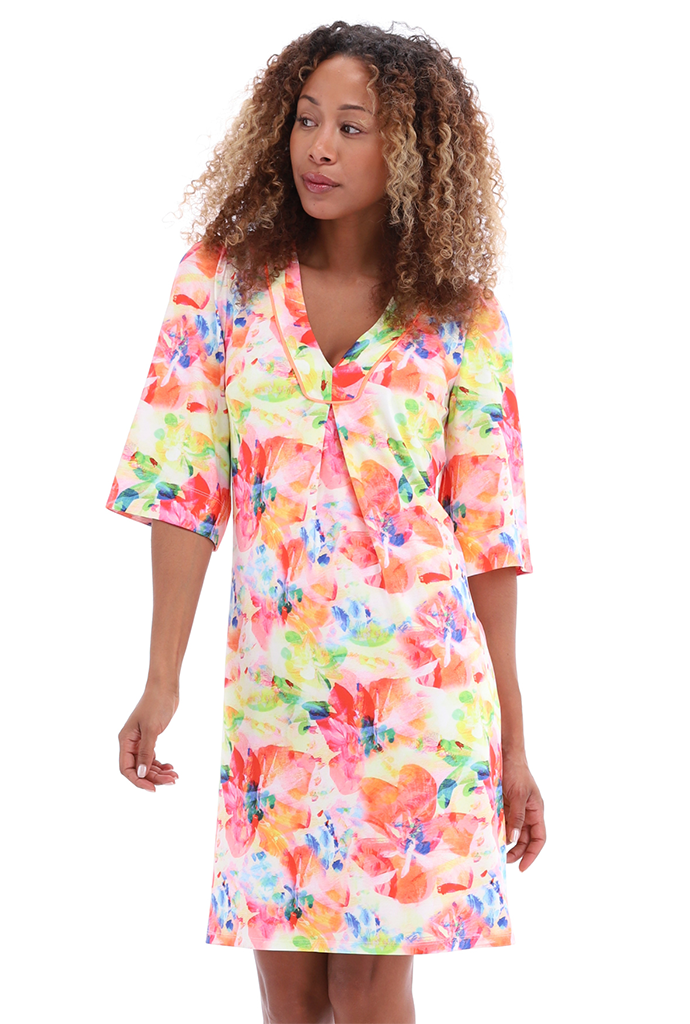 Jurk Kdesign Vhals jurk met bloemen design