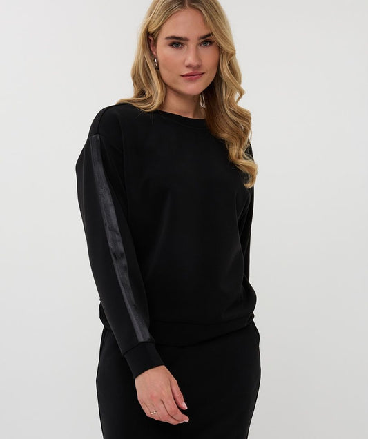 Sweater Esqualo rhinestones modal - Black