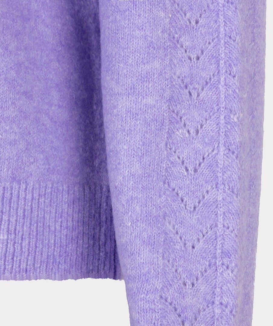 Trui Esqualo raglan ajour - Light violet