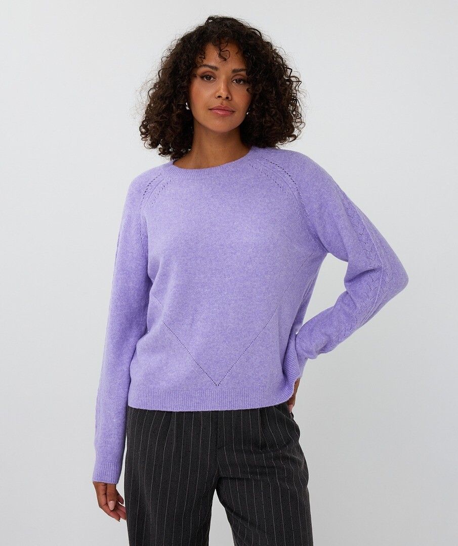 Trui Esqualo raglan ajour - Light violet
