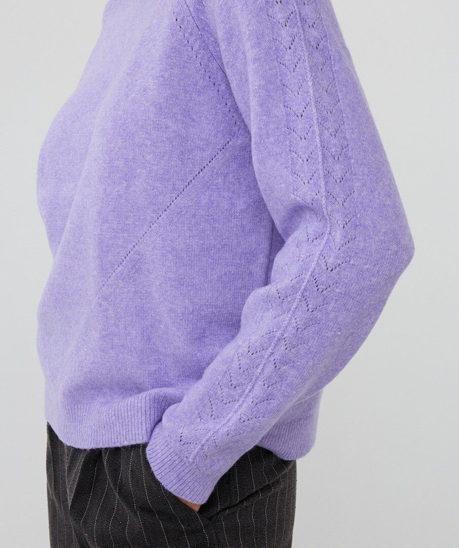 Trui Esqualo raglan ajour - Light violet