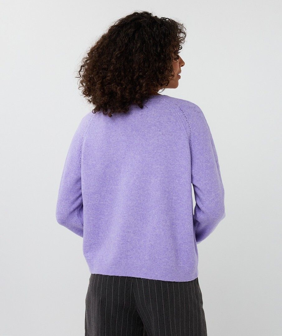 Trui Esqualo raglan ajour - Light violet