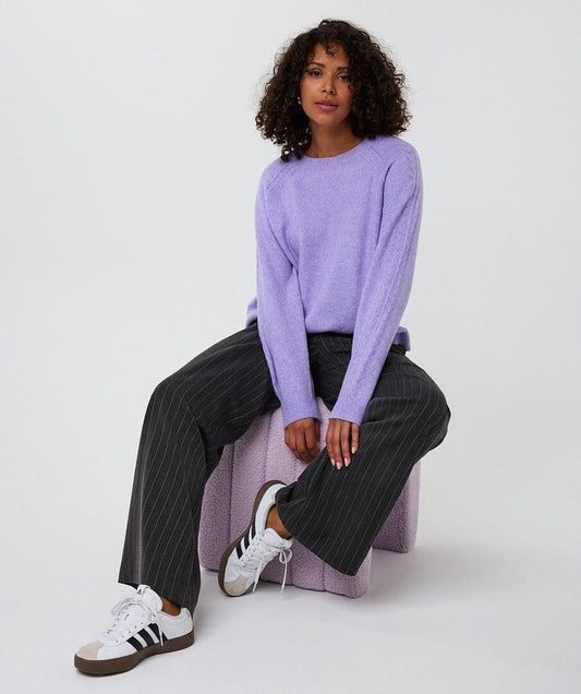 Trui Esqualo raglan ajour - Light violet