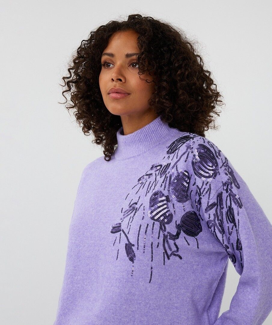 Trui Esqualo sequins - Light violet