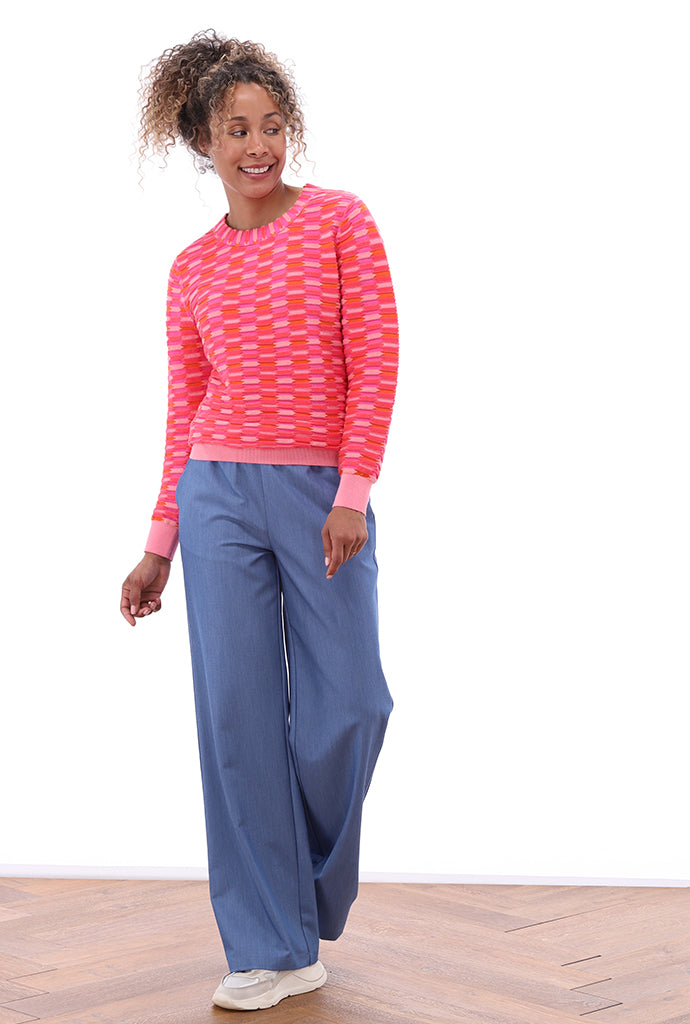 Trui Kdesign Pull in speciale brei - Paradise pink