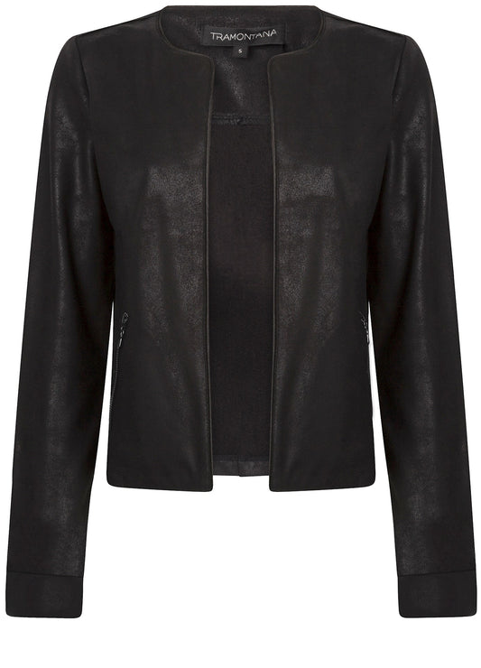 Jacket Tramontana Maya basic jacket coated sweat Black