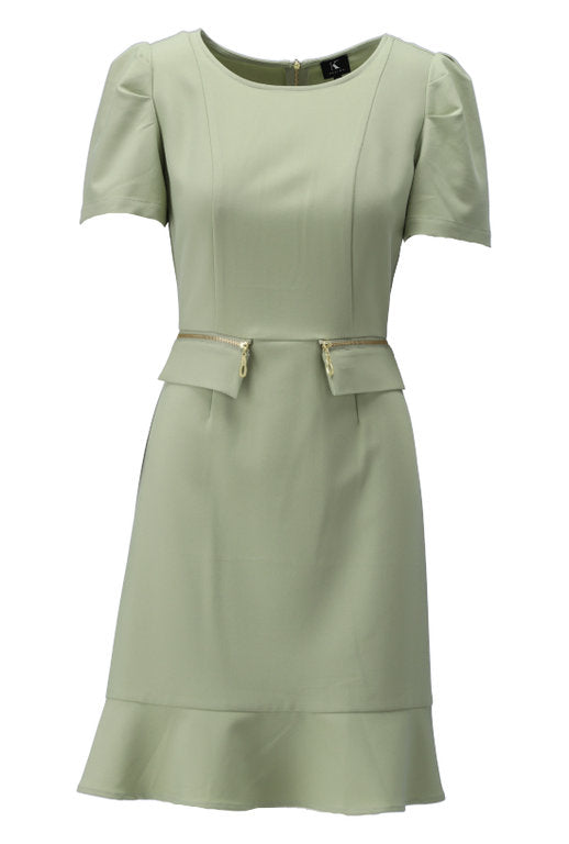 Jurk met ritsen - Lint green